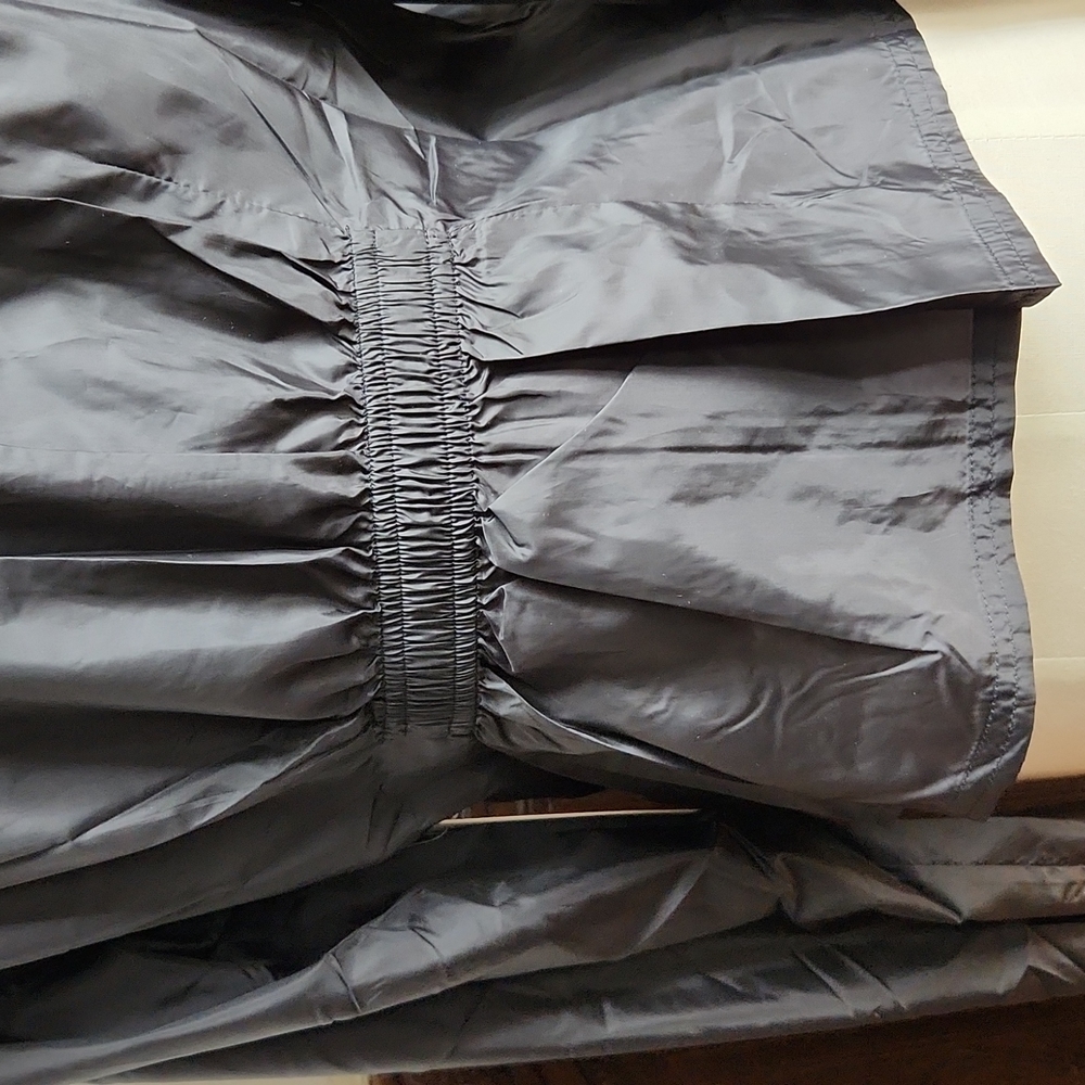 NWT GOOD AMERICAN Black Peplum Nylon Bomber Large $115 - Picture 5 of 10
